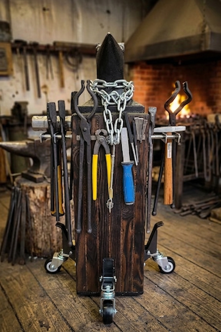 Ironwright Wood Anvil Stand & Anvil Bundle | Custom Blacksmith Station